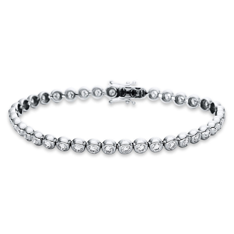 Armband 18 kt WG. 39 Brillanten 3.12 ct. TW-si. B:4.7 mm. L:17.8 cm