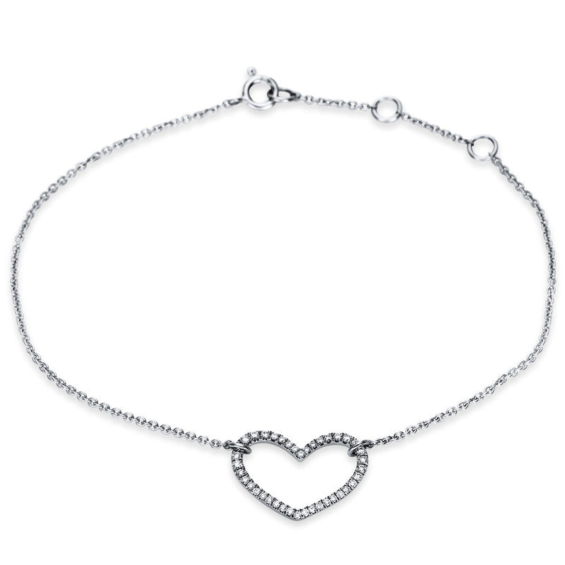 Armband 18 kt WG, 40 Brill. 0,17 ct, TW-si