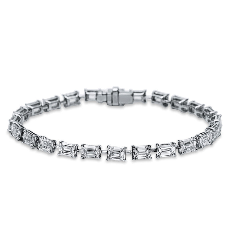 Armband 18 kt WG, 24 Sm.schliff 10,12 ct, TW-vvs