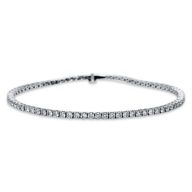 Armband 18 kt WG, 74 Brill. 3,11 ct, TW-vsi/si