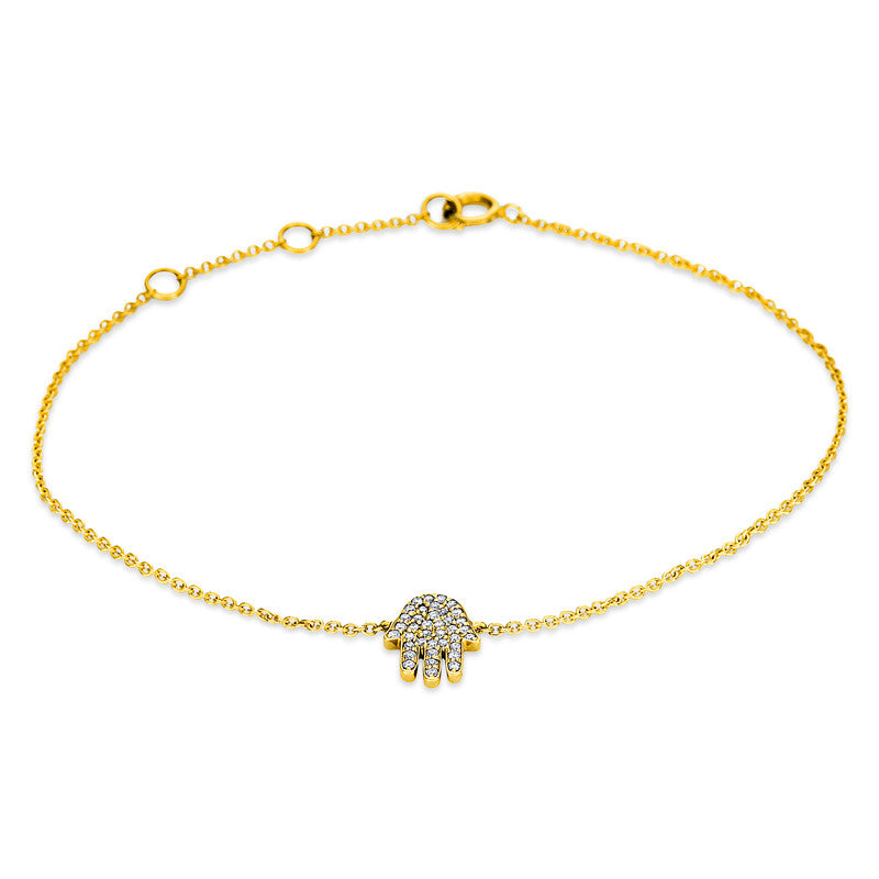 Armband 18 kt GG, mit ZÖ 15.2 cm + 16.5 cm, 38 Brill. 0,12 ct, TW-si