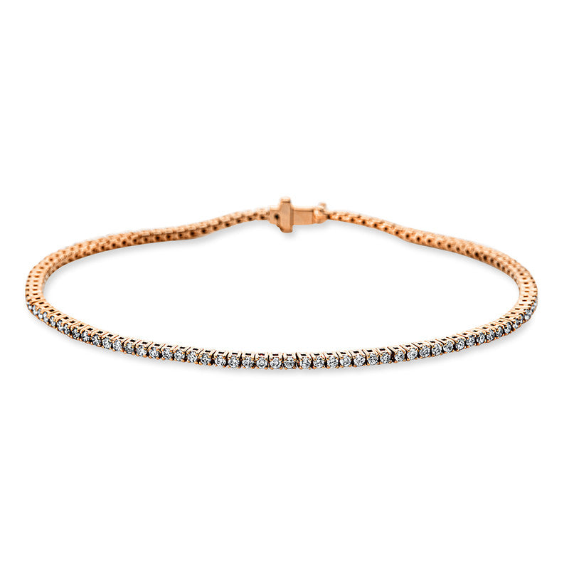 Armband 18 kt RG, 108 Brill. 0,95 ct, TW-si