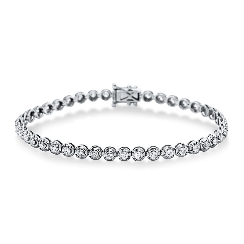 Armband 18 kt WG, 42 Brill. 2,04 ct, TW-si