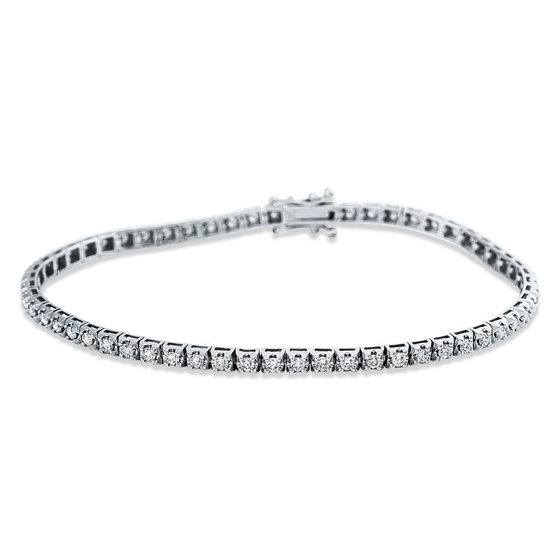 Armband 18 kt WG, 59 Brill. 1,50 ct, TW-si