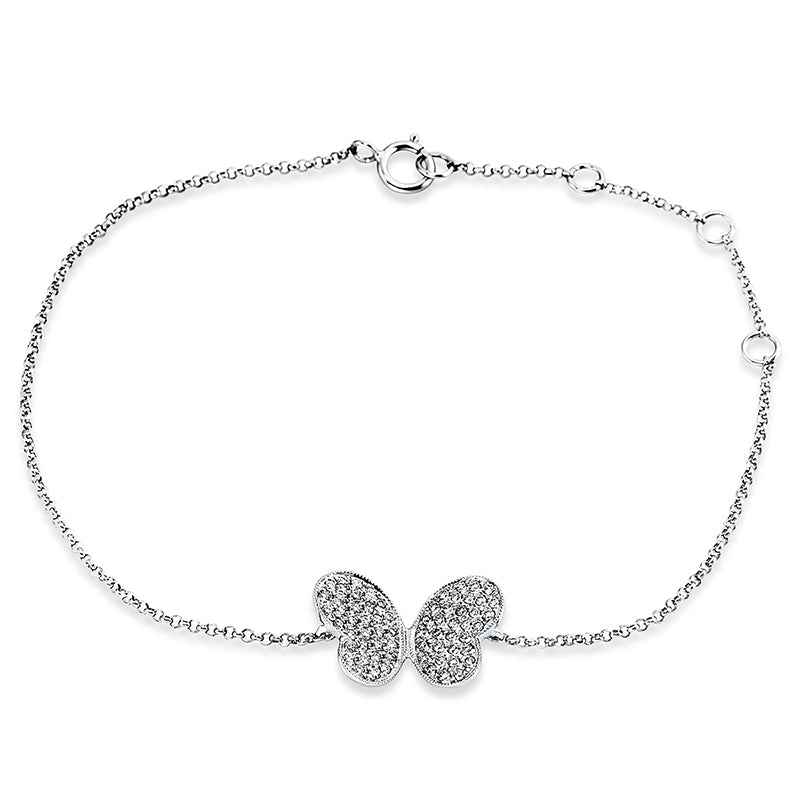 Armband 18 kt WG, 65 Brill. 0,26 ct, W-si