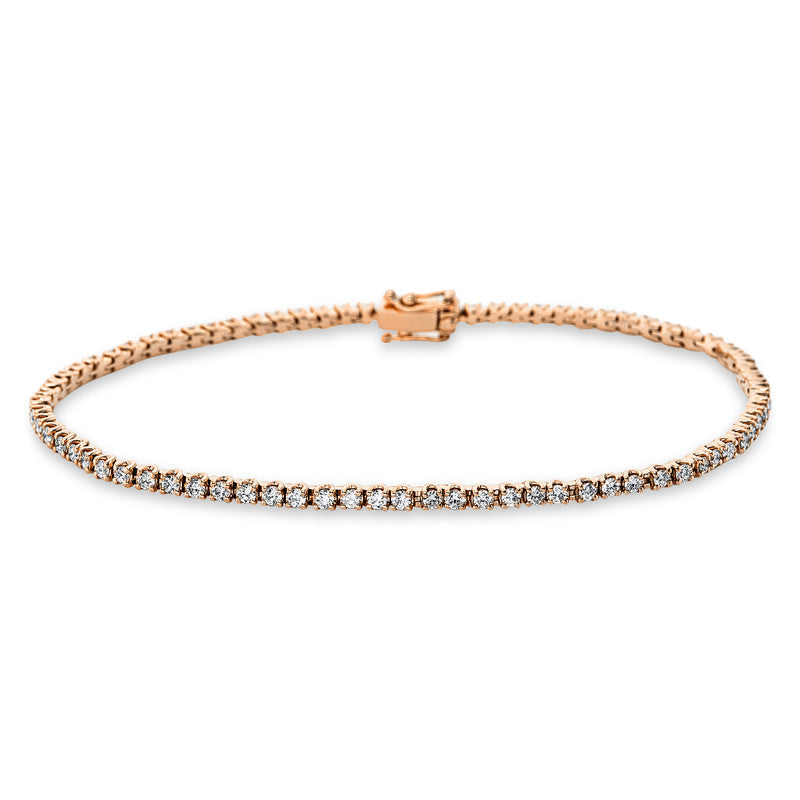 Armband 18 kt RG, 79 Brill. 1,47 ct, TW-si