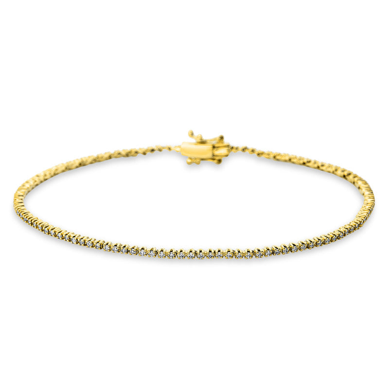 Armband 18 kt GG, 108 Brill. 0,55 ct, TW-si