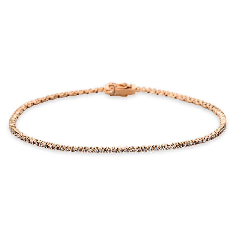 Armband 18 kt RG, 108 Brill. 0,55 ct, TW-si