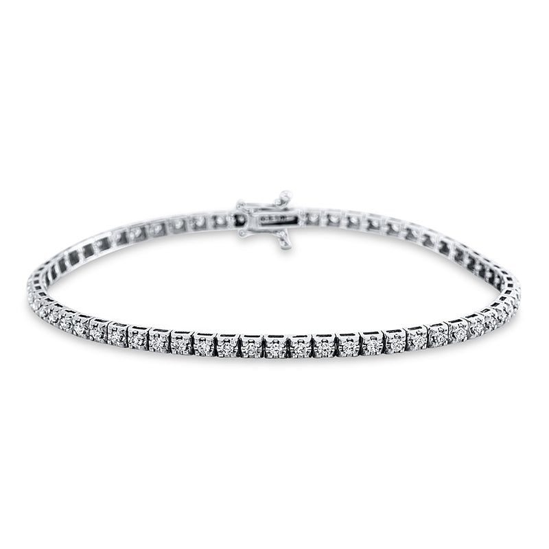 Armband 18 kt WG, 60 Brill. 1,05 ct, TW-si