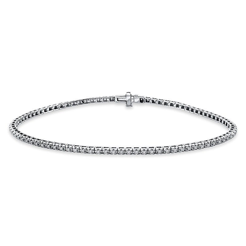 Armband 14 kt WG, 87 Brill. 0,35 ct, TW-si