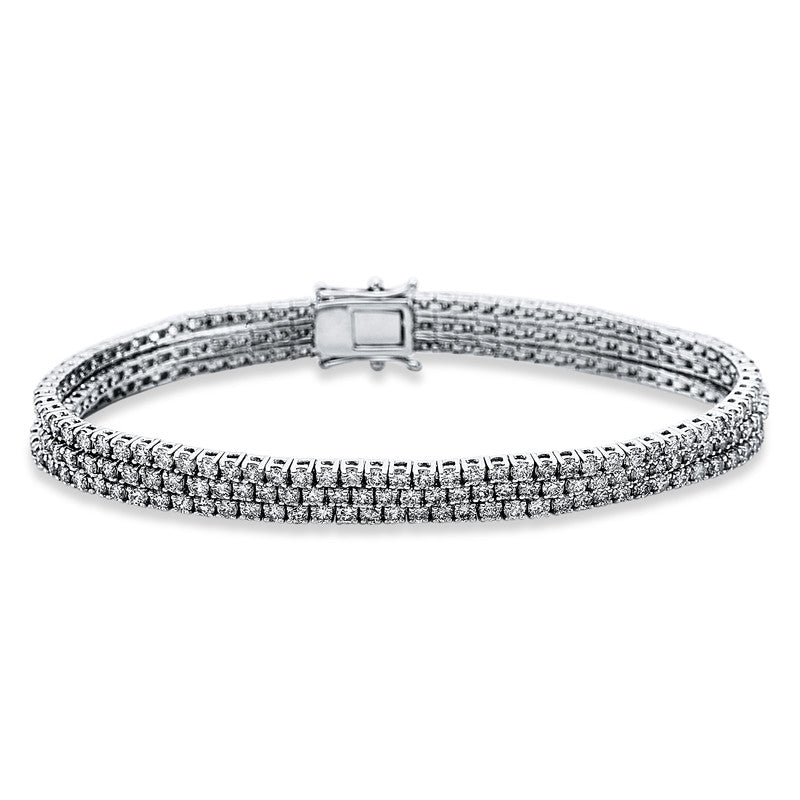 Armband 18 kt WG, 240 Brill. 7,40 ct, TW-si