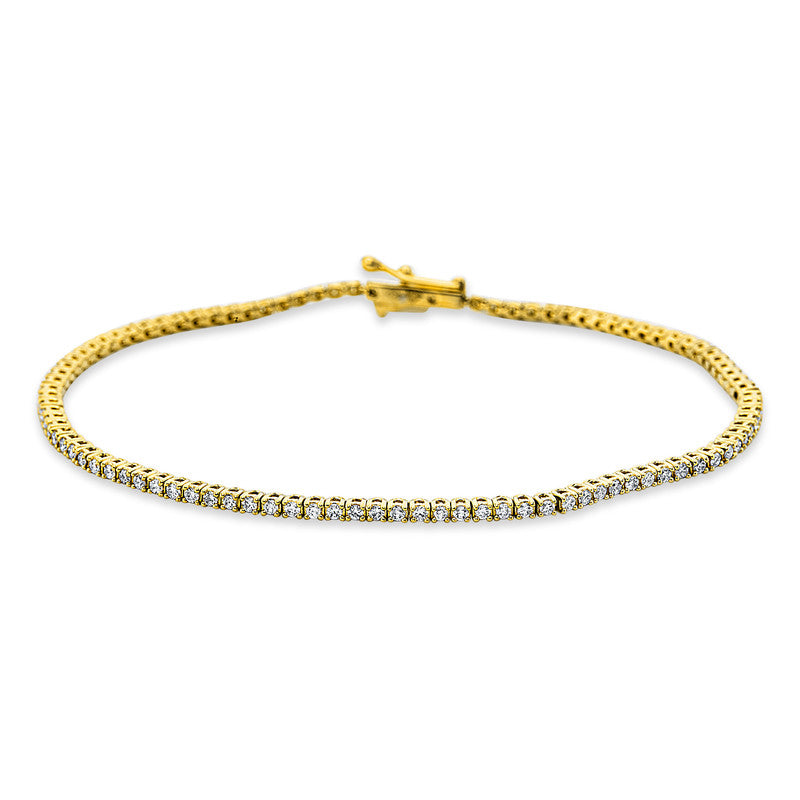Armband 18 kt GG, 101 Brill. 1,00 ct, TW-si