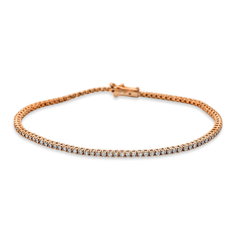 Armband 18 kt RG, 102 Brill. 0,92 ct, TW-si