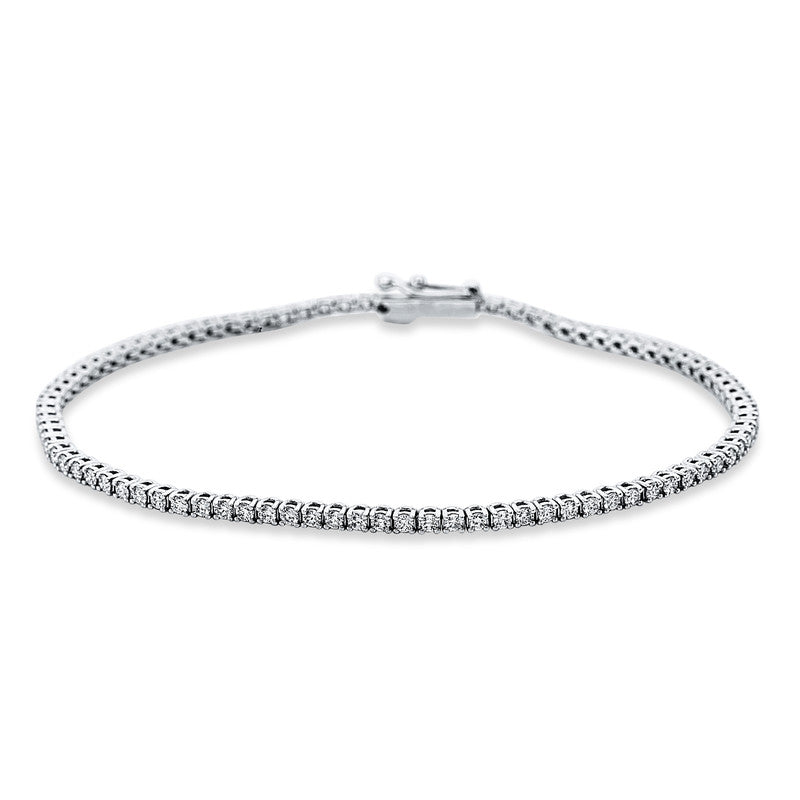 Armband 18 kt WG, 89 Brill. 1,38 ct, TW-si