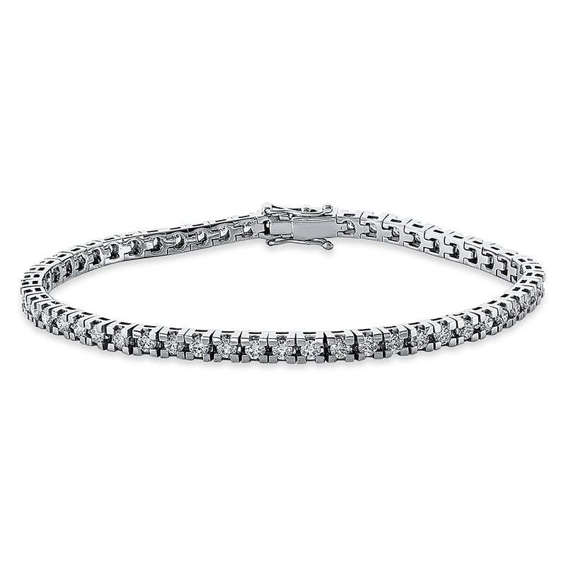 Armband 18 kt WG, 54 Brill. 2,57 ct, TW-si