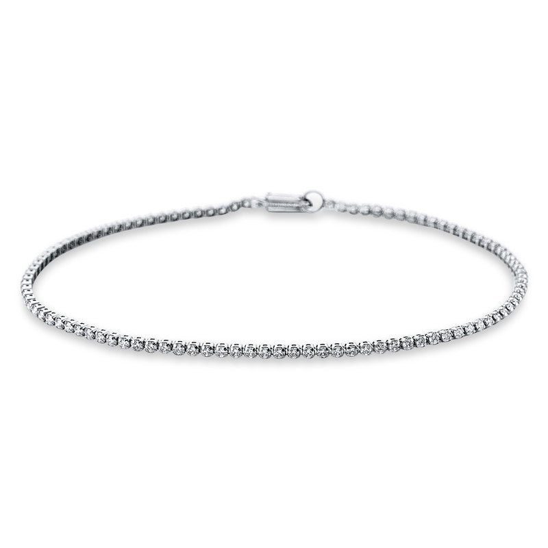 Armband 4er-Krappe 14 kt WG. 99 Brillanten 1.21 ct. TW-si. L:19.5 cm