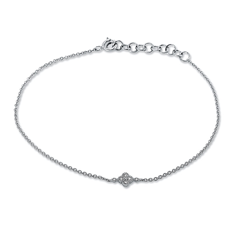 Armband 18 kt WG, 7 Brill. 0,08 ct, TW-si
