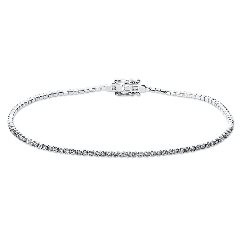 Armband 18 kt WG. 109 Brillanten 1.16 ct. TW-pi. L:16.5 cm