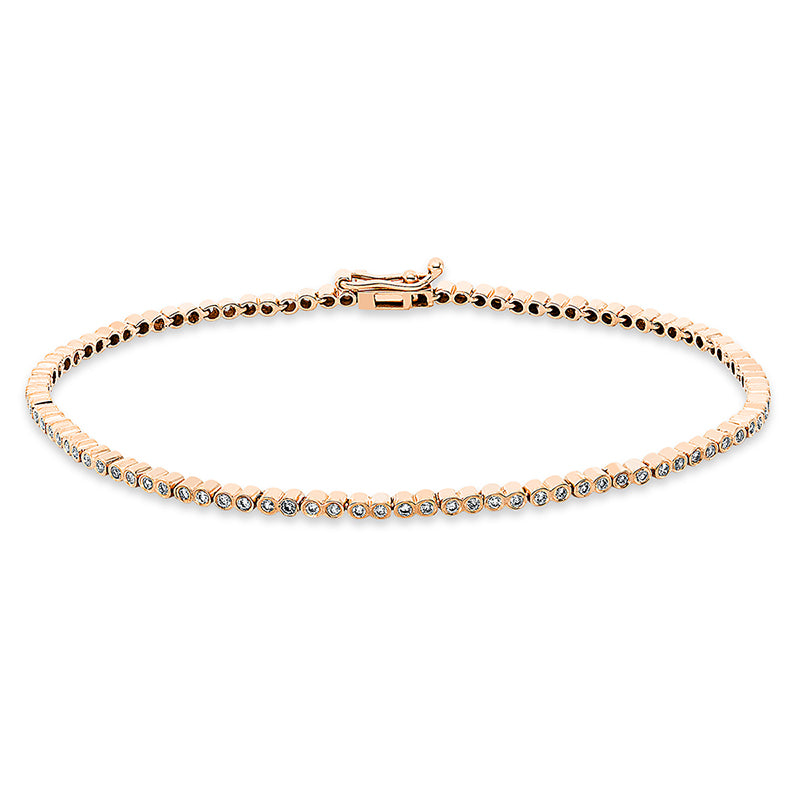 Armband 18 kt RG, 95 Brill. 0,54 ct, TW-vsi/si