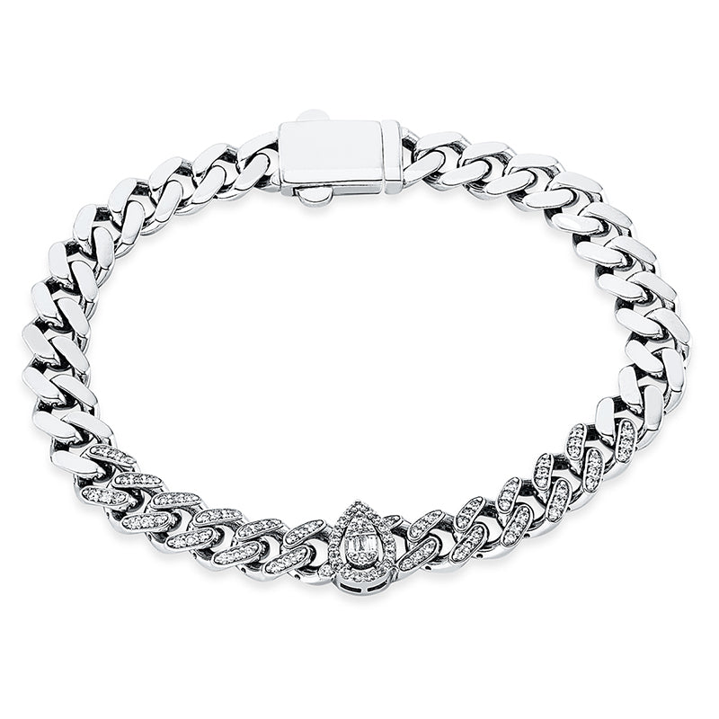 Armband 18 kt WG, 95 Fant-Schl. 0,56 ct, TW-vsi/si