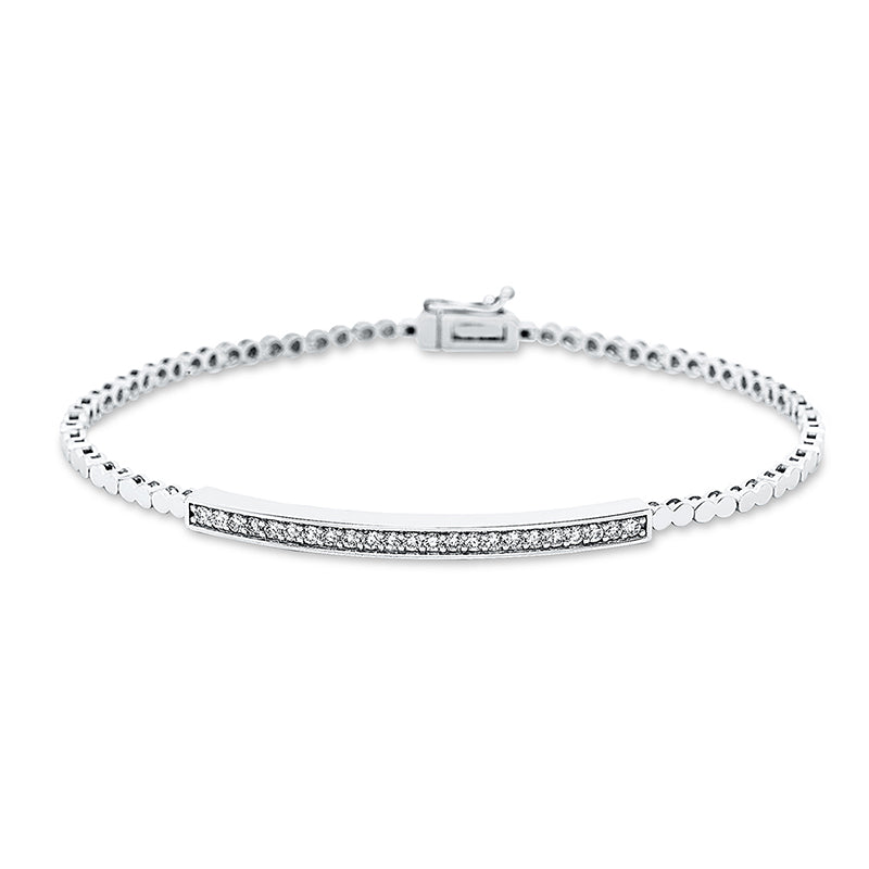 Armband 18 kt WG, 23 Brill. 0,36 ct, TW-si