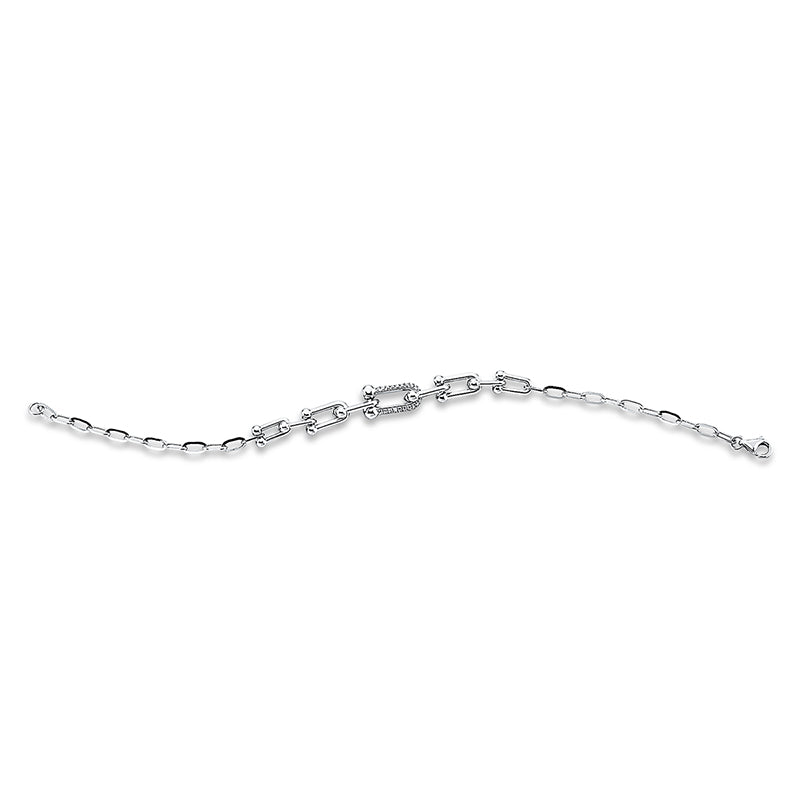Armband 18 kt WG, 61 Brill. 0,22 ct, TW-si