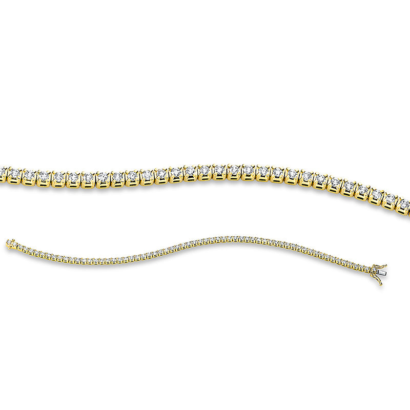Armband 18 kt GG, 64 Brill. 1,85 ct, TW-si
