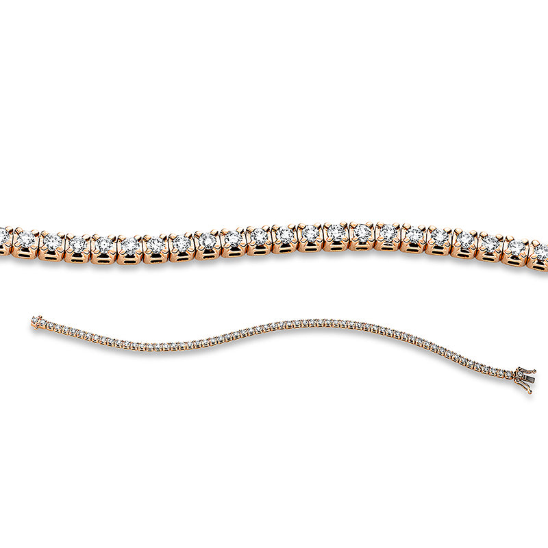 Armband 18 kt RG, 64 Brill. 1,85 ct, TW-si