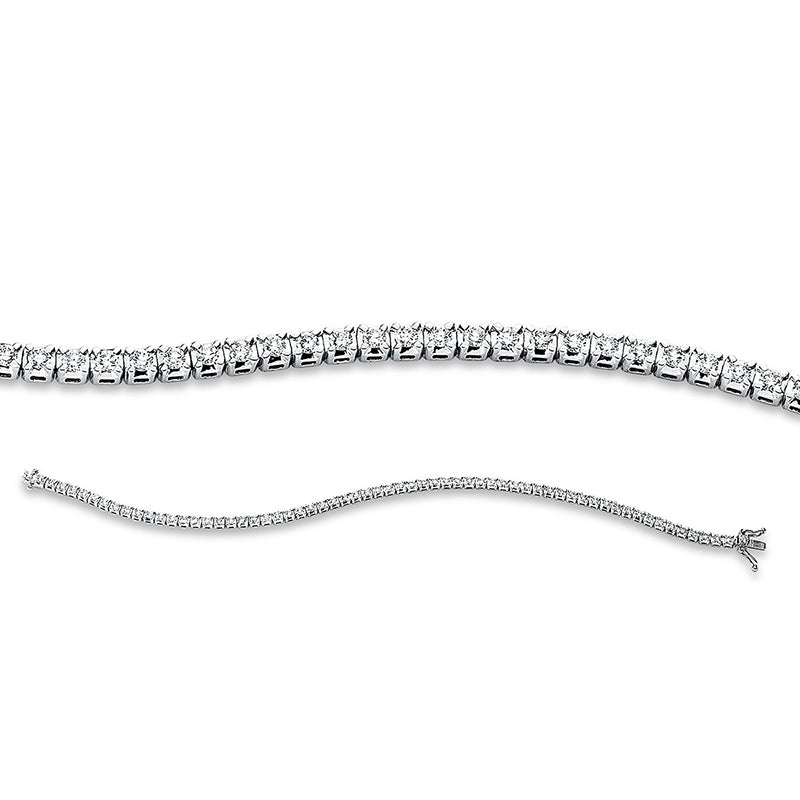 Armband 18 kt WG, 64 Brill. 1,85 ct, TW-si
