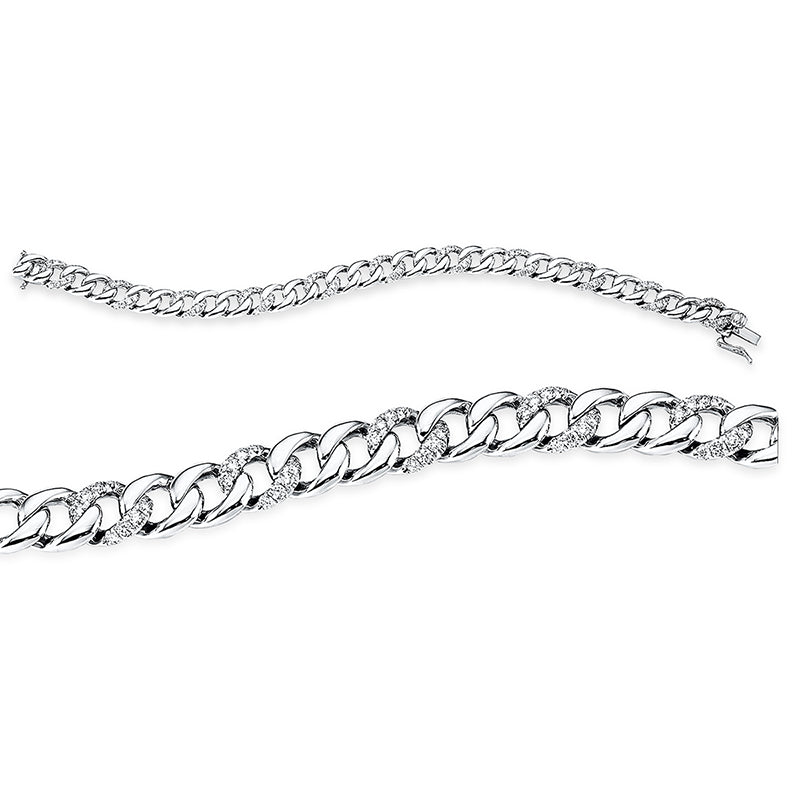 Armband 18 kt WG, 88 Brill. 1,50 ct, TW-si