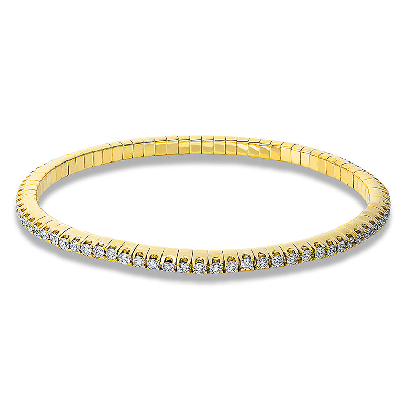 Armband 18 kt GG, Flex-Band, variabel, 81 Brill. 1,95 ct, TW-si