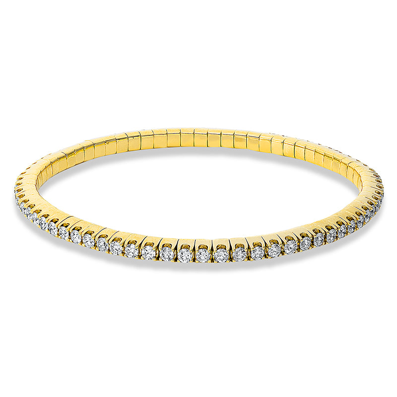 Armband 18 kt GG, Flex-Band, variabel, 69 Brill. 2,83 ct, TW-si