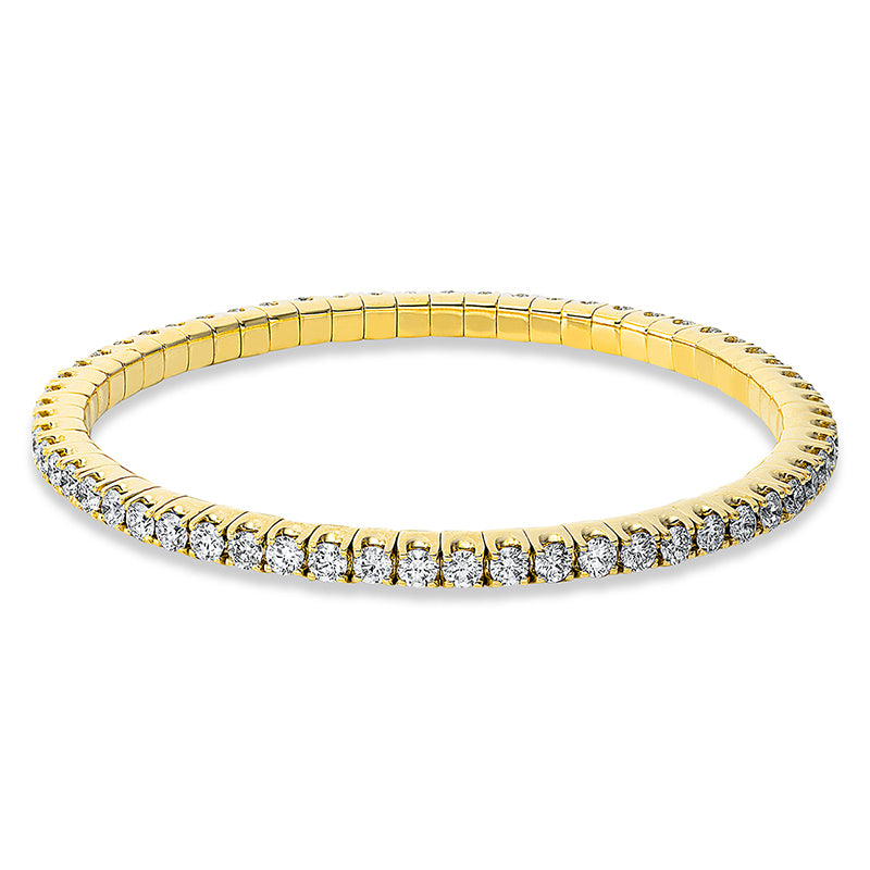 Armband 18 kt GG, Flex-Band, variabel, 60 Brill. 4,93 ct, TW-si