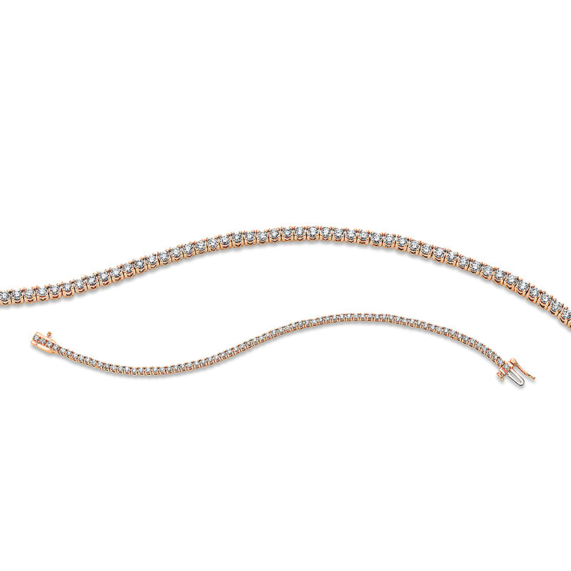 Armband 18 kt RG, 72 Brill. 2,10 ct, TW-si