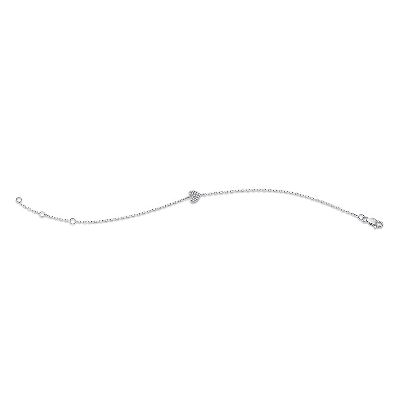 Armband 18 kt WG, 19 Brill. 0,08 ct, TW-si