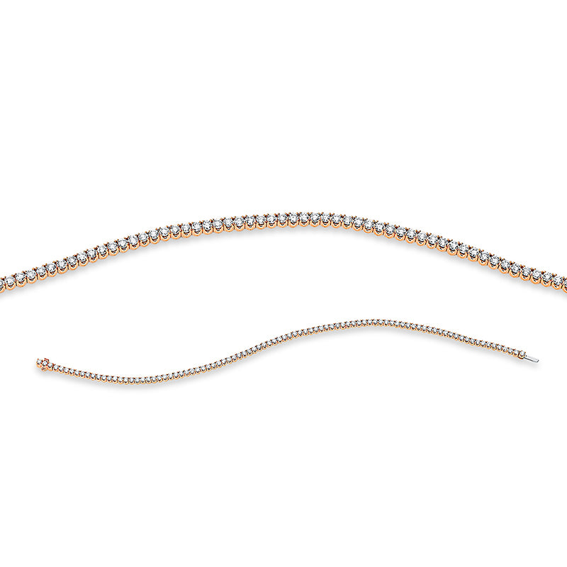 Armband 18 kt RG, With American Lock, 91 Brill. 2,05 ct, TW-si