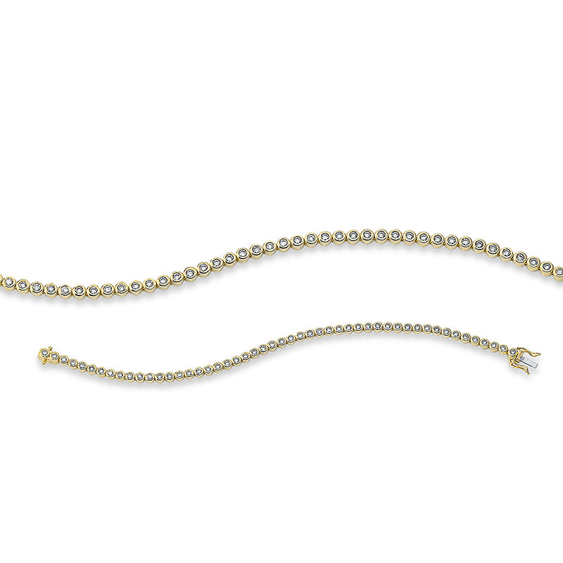 Armband 18 kt GG, 50 Brill. 1,50 ct, TW-si
