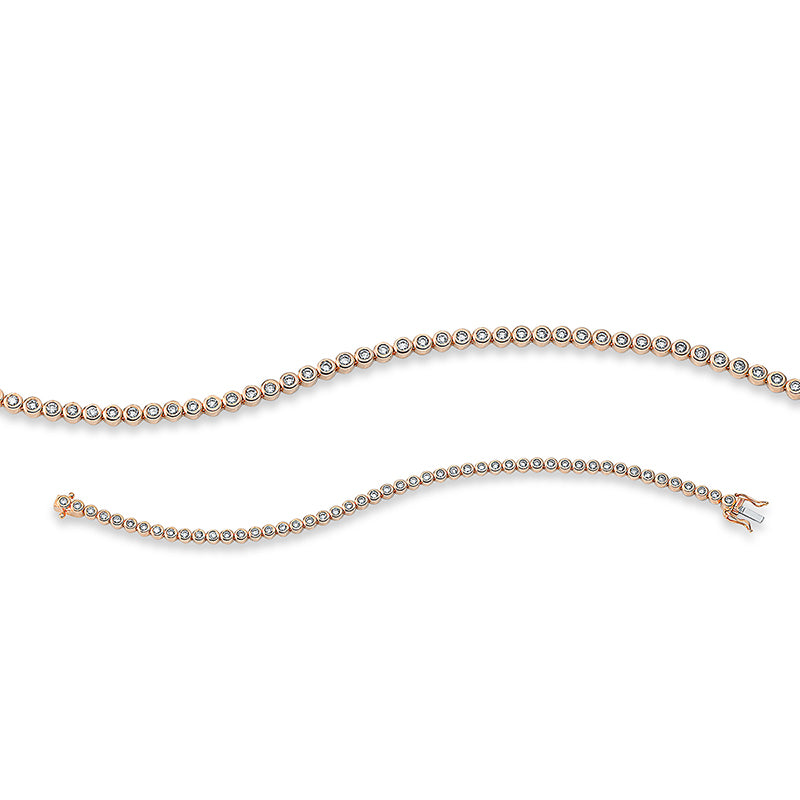 Armband 18 kt RG, 50 Brill. 1,50 ct, TW-si