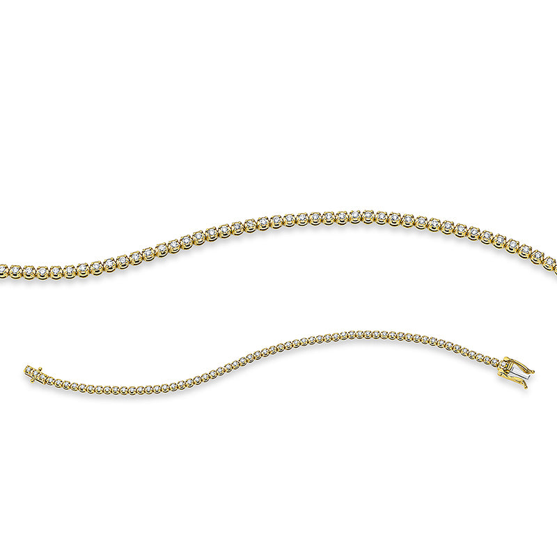 Armband 18 kt GG, 61 Brill. 1,01 ct, TW-si