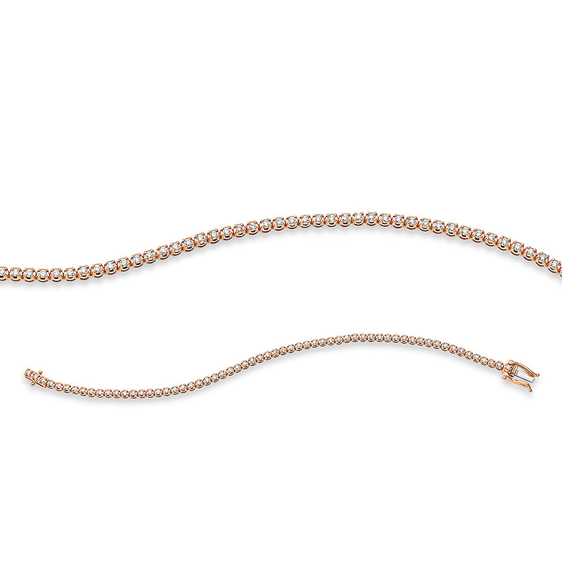 Armband 18 kt RG, 61 Brill. 1,01 ct, TW-si