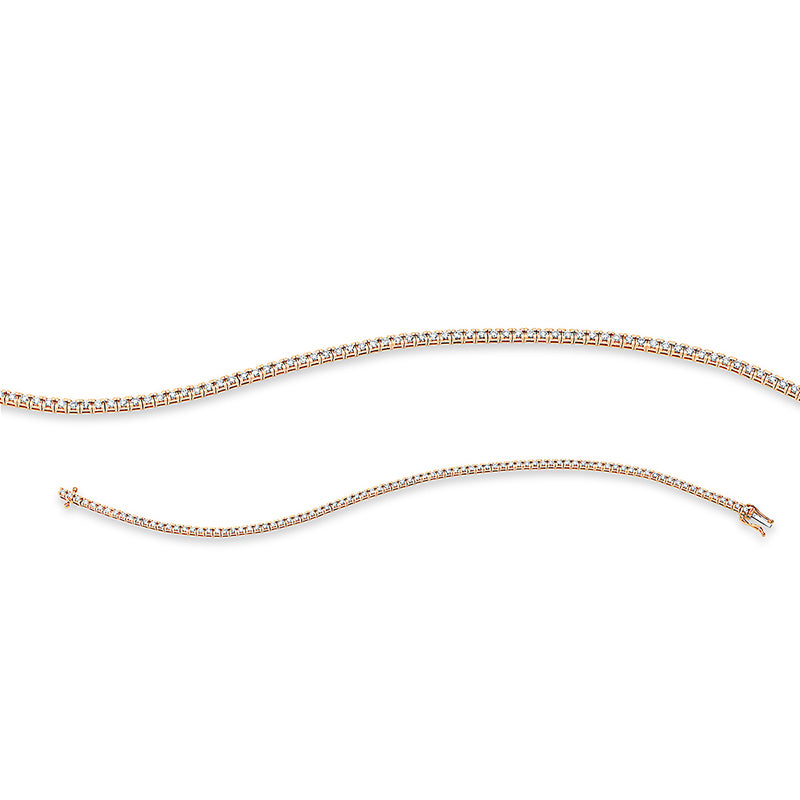 Armband 18 kt RG, 89 Brill. 1,00 ct, TW-si