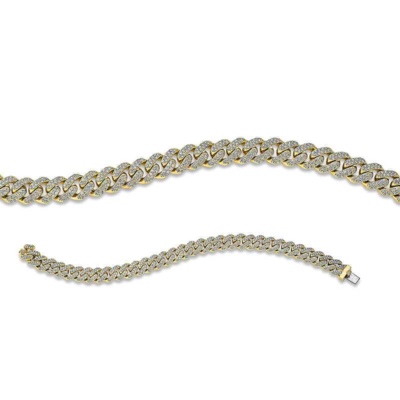 Armband 18 kt GG, 686 Brill. 3,01 ct, TW-si