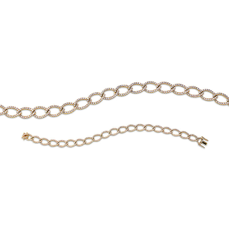 Armband 18 kt GG, 458 Brill. 2,68 ct, TW-si