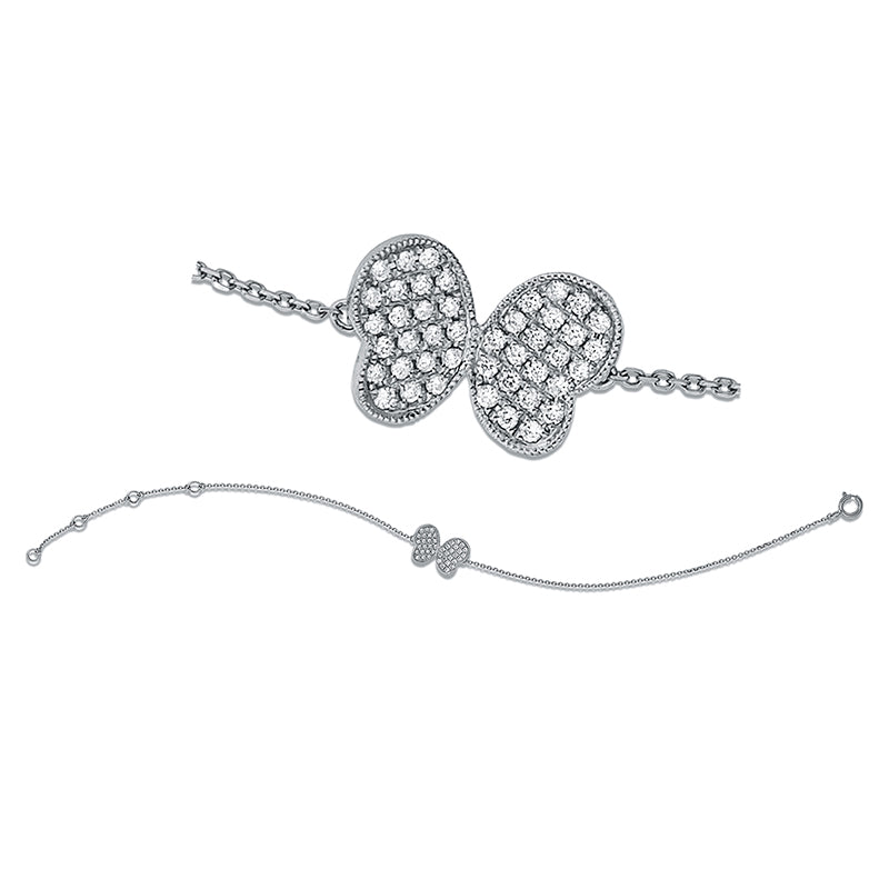Armband 18 kt WG, 44 Brill. 0,16 ct, W-si