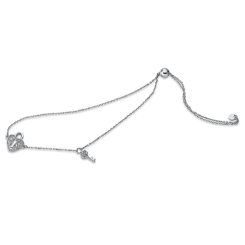 Armband 18 kt WG, 23 Brill. 0,13 ct, W-si