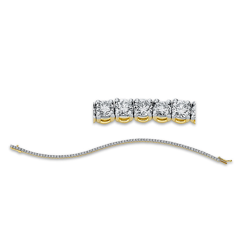 Armband 18 kt GG, 77 Brill. 3,00 ct, TW-si