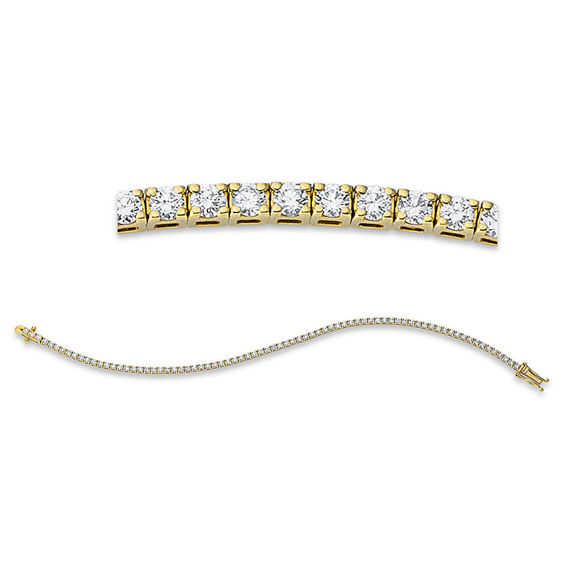Armband 18 kt GG, 77 Brill. 2,13 ct, TW-si