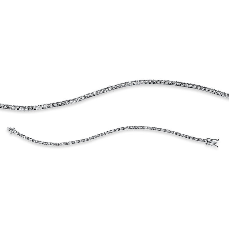 Armband 4er-Krappe 18 kt WG. 78 Brillanten 2.15 ct. TW-si. B:2.0 mm. L:18.0 cm. S:2.1 mm