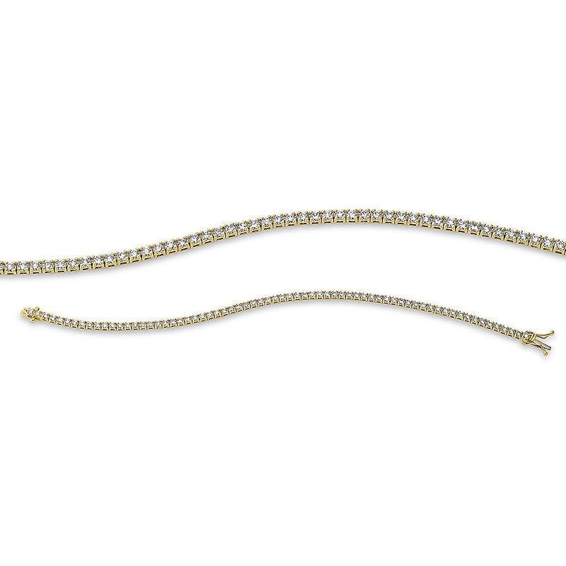 Armband 4er-Krappe 18 kt GG. 68 Brillanten 2.75 ct. TW-si. L:18.0 cm
