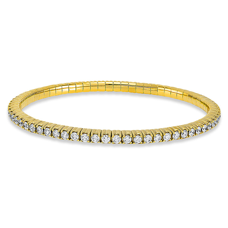 Armband 18 kt GG, Flex-Band, variabel, 69 Brill. 3,07 ct, TW-si